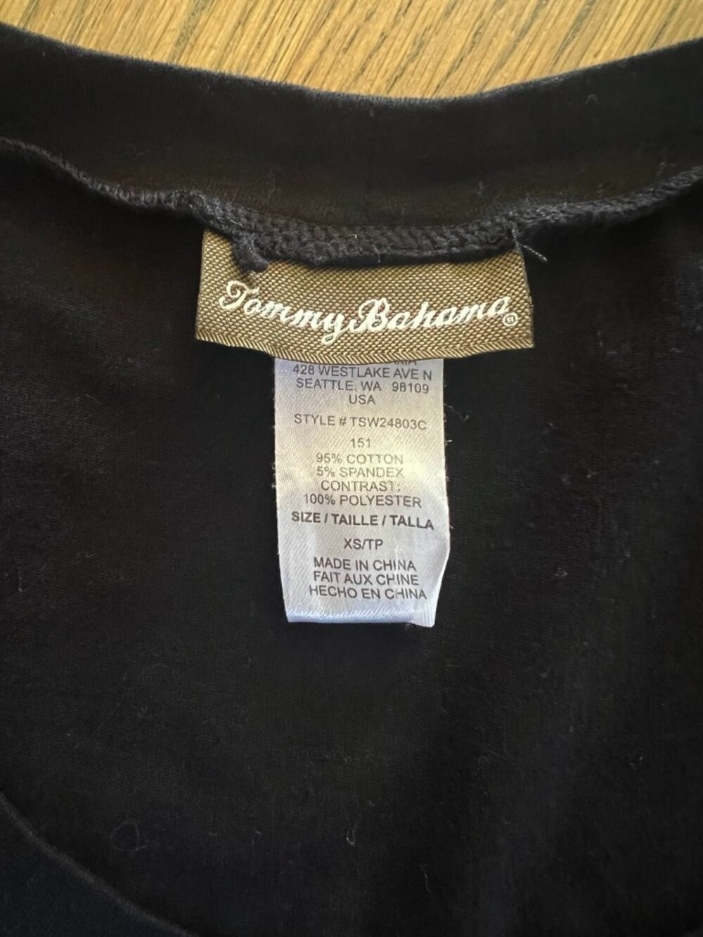 Tommy Bahama Black Short Sleeve Maxi Dress with Side Slit - Picture 4 of 4